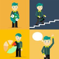 Set of businessman pose character concepts N148