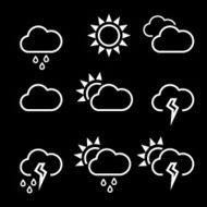 Weather widgets template icons for computing web and app N4