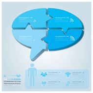 Business Infographic With Communication Speech Bubble Vector Design N2