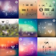 business infographic with unfocused background N175