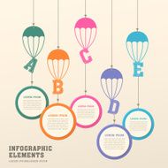 creative parachute infographics design
