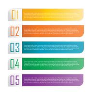 Colorful banner ribbon Element for infographic N6