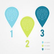 Infographic with three drops