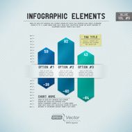 Infographic Elements Arrow Bar Chart - Blue