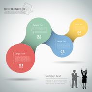 Abstract 4 Circles infographics for business design reports N3