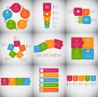 Collection of Infographic Templates for Business Vector Illustra N103