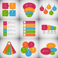Collection of Infographic Templates for Business Vector Illustra N104