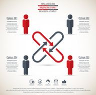 Business management strategy or human resource infographic N45