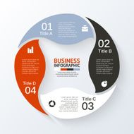 Vector circle infographic Template for cycle diagram graph presentation and N39