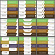 Mega collection of web infographic concepts and banners Five options N3