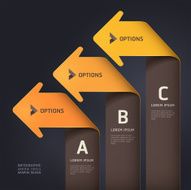 Abstract arrow origami style Infographics banner N4