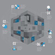 Abstract architecture inforgraphics vector
