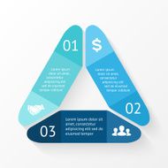 Vector triangle infographic Template for cycle diagram graph presentation and N4