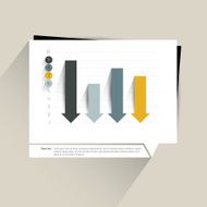 Example of business flat design graph Infographics chart N8