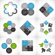 Collection of Infographic Templates for Business Vector Illustration N28