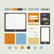 Simply flat web pafe Vector