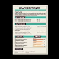 Resume template CV creative background N6