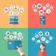 Internet and social networks concept