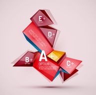 Geometric shapes with sample text Abstract template N326