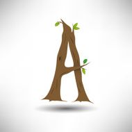 Vector Tree Letter A Symbol