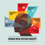 Human head - infographic concept creative vector scheme