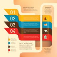 Business info graphic design in color