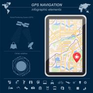 Global Positioning System navigation Infographic template N12