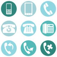 Vector Set of Telephone Icons N11