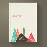 Anual Report Brochure Retro Template with Grunge Graph