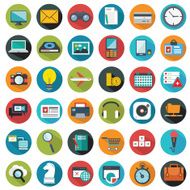 Web design objects business office and marketing items N3