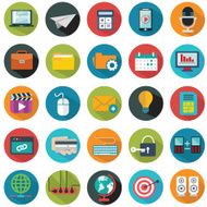 Web design objects business office and marketing items N4