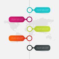 Abstract business info graphics template with icons N75