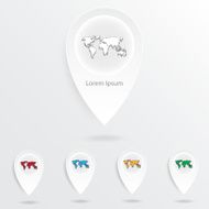 Infographic Abstract pointer Vector illustration N4