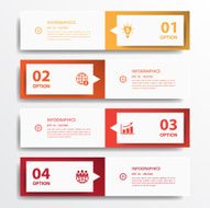 Design clean number banners template graphic or website layout N14