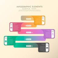 colorful gradient abstract banner infographics