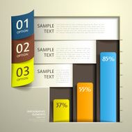 abstract 3d paper infographics N69