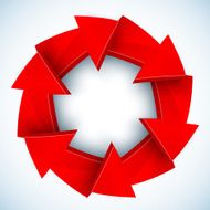 Red arrows closed vector circle