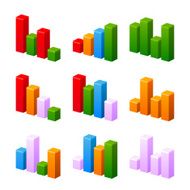 Infographic set with colorful charts