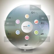 Abstract infographic pattern with dotted world globe for business blurred N2