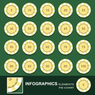 Set of counters from casino with numerical values N6