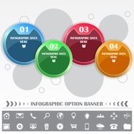 Infographic vector option banner N6