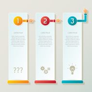 Abstract vector 3 steps infographic template in 3D style N3