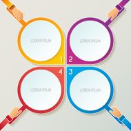 Abstract vector 4 steps infographic template in 3D style N2