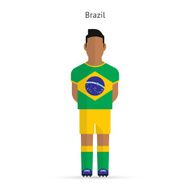 Brazil football player Soccer uniform N2