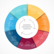 Vector circle line infographic Template for cycle diagram graph presentation N4