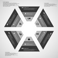 Hexagon consist of three dark ribbons