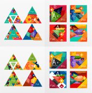 Flat design geometric info banners web boxes N18