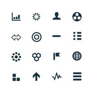 diagram icons set