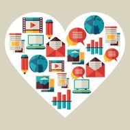 Blog concept illustration in flat design style N4