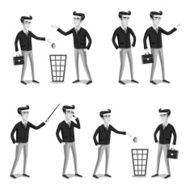 business flat web infographic vector grey men people N2